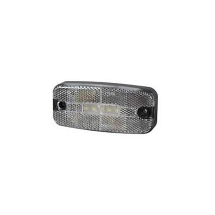 Durite Clear LED Rectangular Front Marker Lamp 12/24V