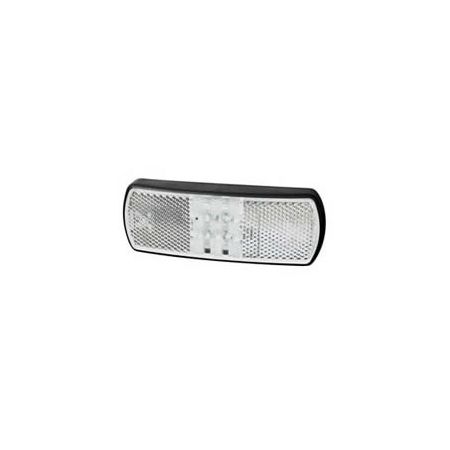 Durite Clear LED Front Marker Lamp with Reflex Reflector - 12/24V