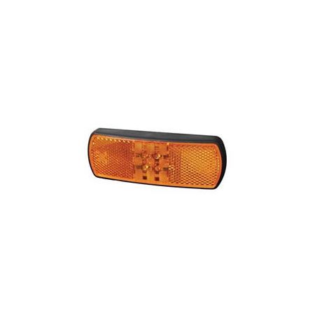 Durite Amber LED Side Marker Lamp with Reflex Reflector - 12/24V