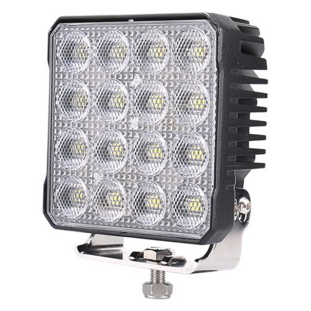 Durite 80W LED Work Lamp With R65 Amber Warning Strobe Light - 12/24V