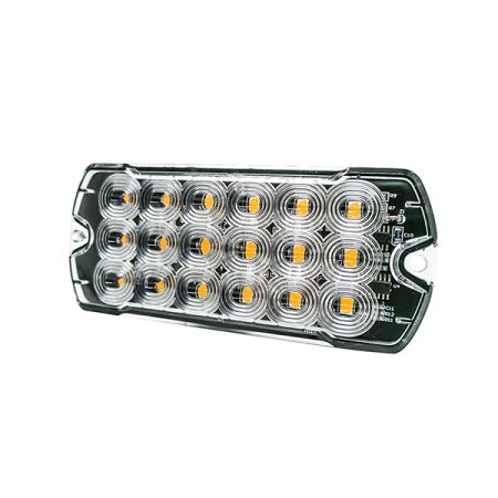 Durite R10 R65 High Intensity 18 Amber LED Warning Light (19 Flash Patterns) - 12/24V