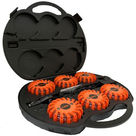Durite Rechargeable Magnetic LED Warning Flares (Six Pack)