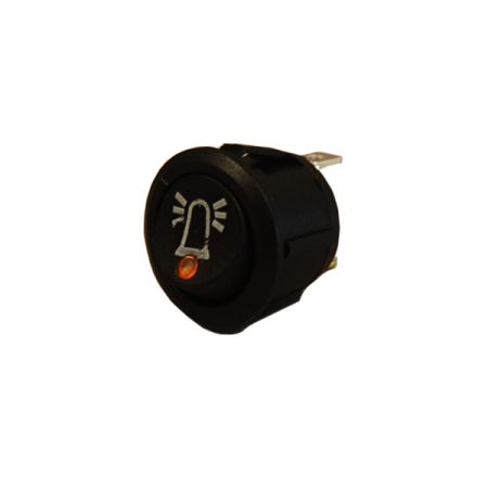 Durite Amber LED On/Off Round Rocker Switch with Beacon Symbol - 12/24V