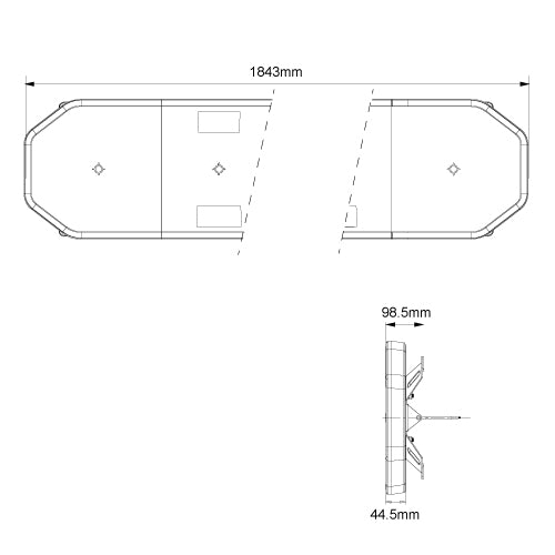 Apollo 72" LED Lightbar – 162W High Output, R65 Approved 360° Warning Light, 10–30V