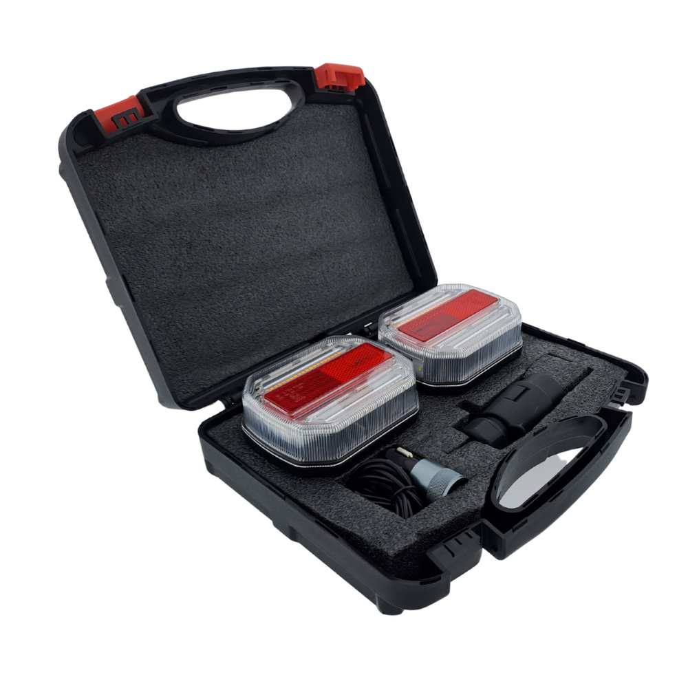 Wireless Magnetic LED Trailer Lamp Kit – Rechargeable Stop, Tail & Indicator Lights