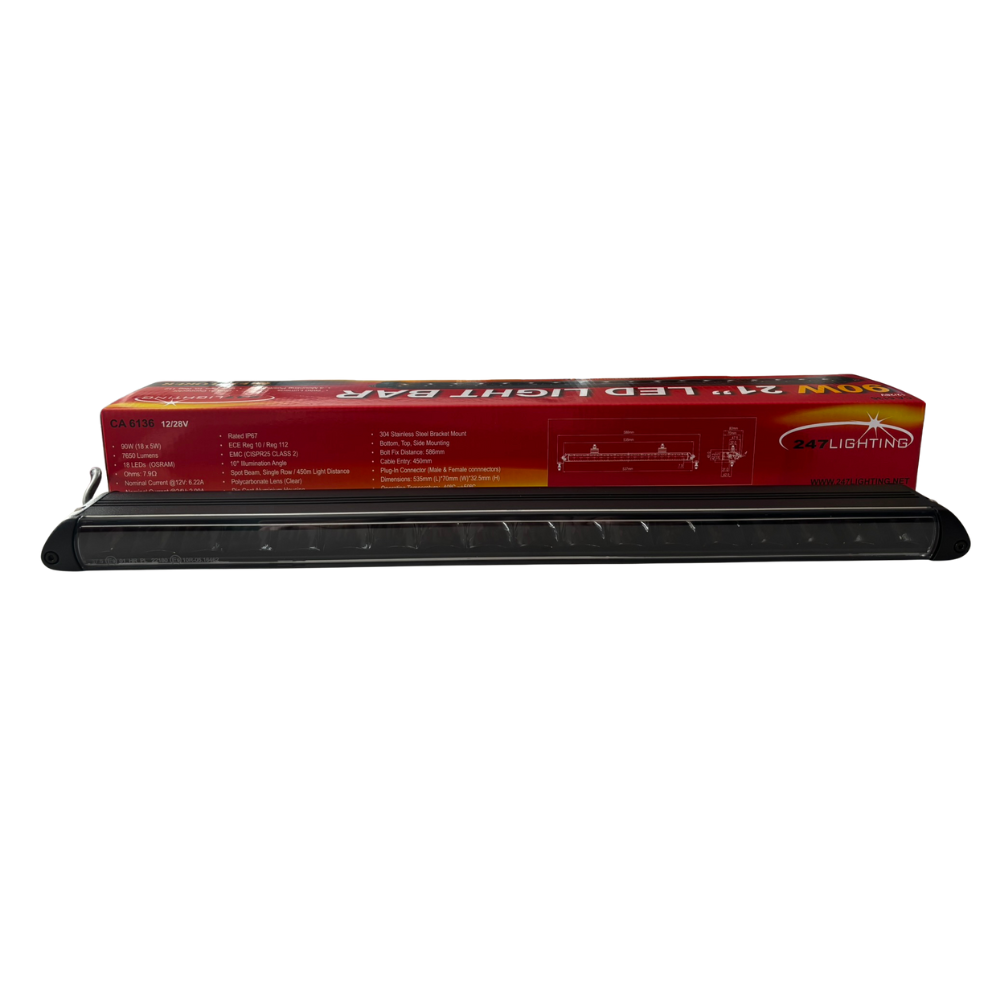 Explorer 21" LED Driving Light – 90W High Output, 7560 Lumens, Spot Beam, ECE R112