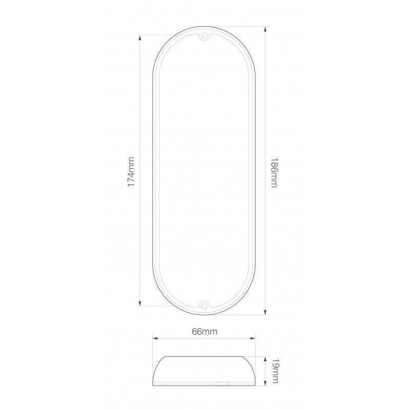 LED Autolamps Large Oval LED Interior Lamp - 186mm