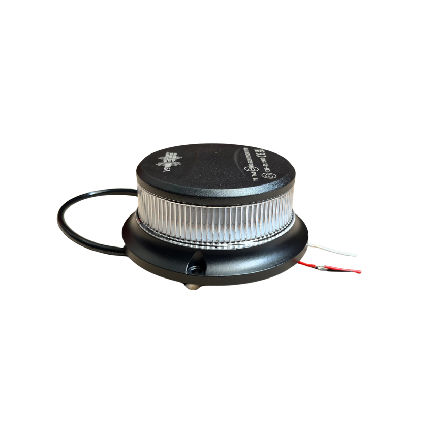 Low Profile R65 231 Series LED Flashing Beacon (Clear Lens) - Three Bolt Mount