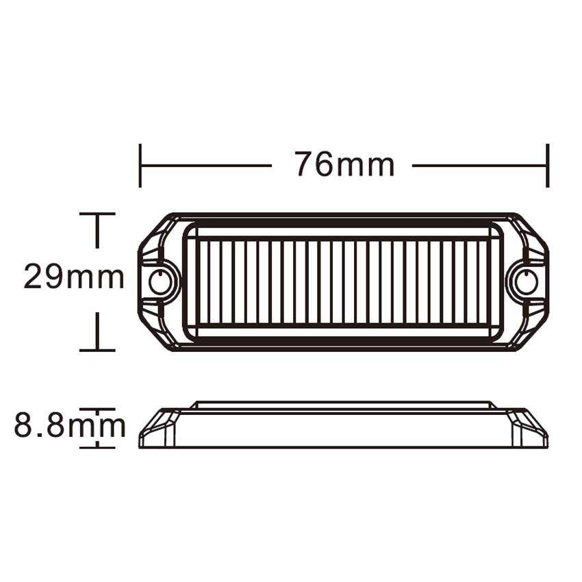 708 Series 3 LED Strobe Grille Light – Compact Warning Lamp