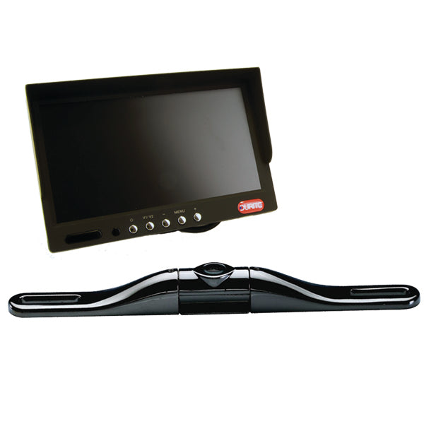 Durite 7" Monitor Number Plate Cam Kit (2 cam inputs, incl. 1 x 25cm rear view number plate cam)