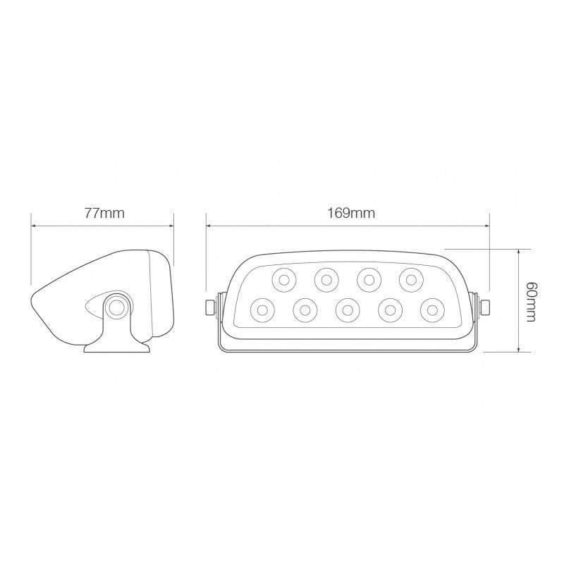 LED Autolamps Low Profile LED High Power Flood Lamp – White