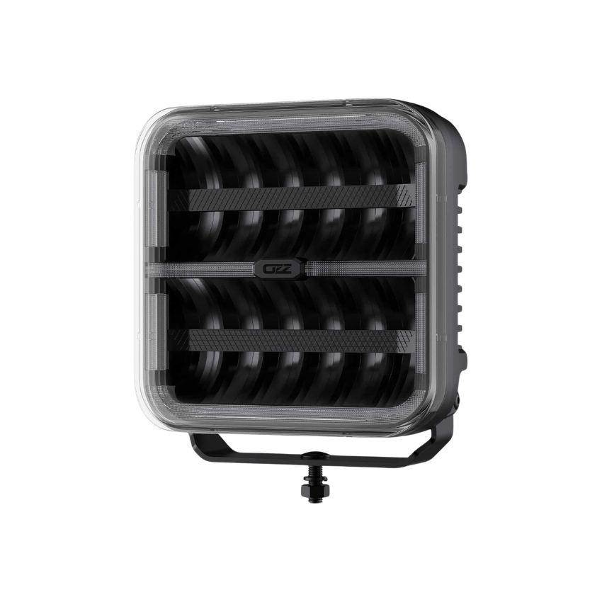OZZ SQR 9" Square LED Driving Light with White/Amber Position Lights – 21,000 Lumens, 950m Range, ECE R149, 9–36V
