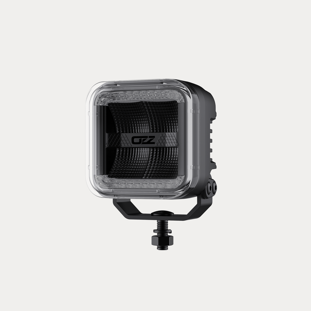 OZZ SQR 5" LED Work Light – Flood Beam with R65 Class 2 Warning Light, 12–24V