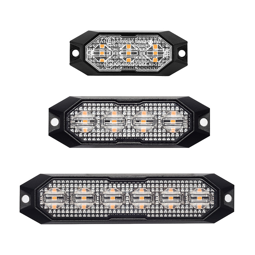 AXIS™ LED Warning Module – R65 Surface Mount Directional Strobe, 12–24V - Amber