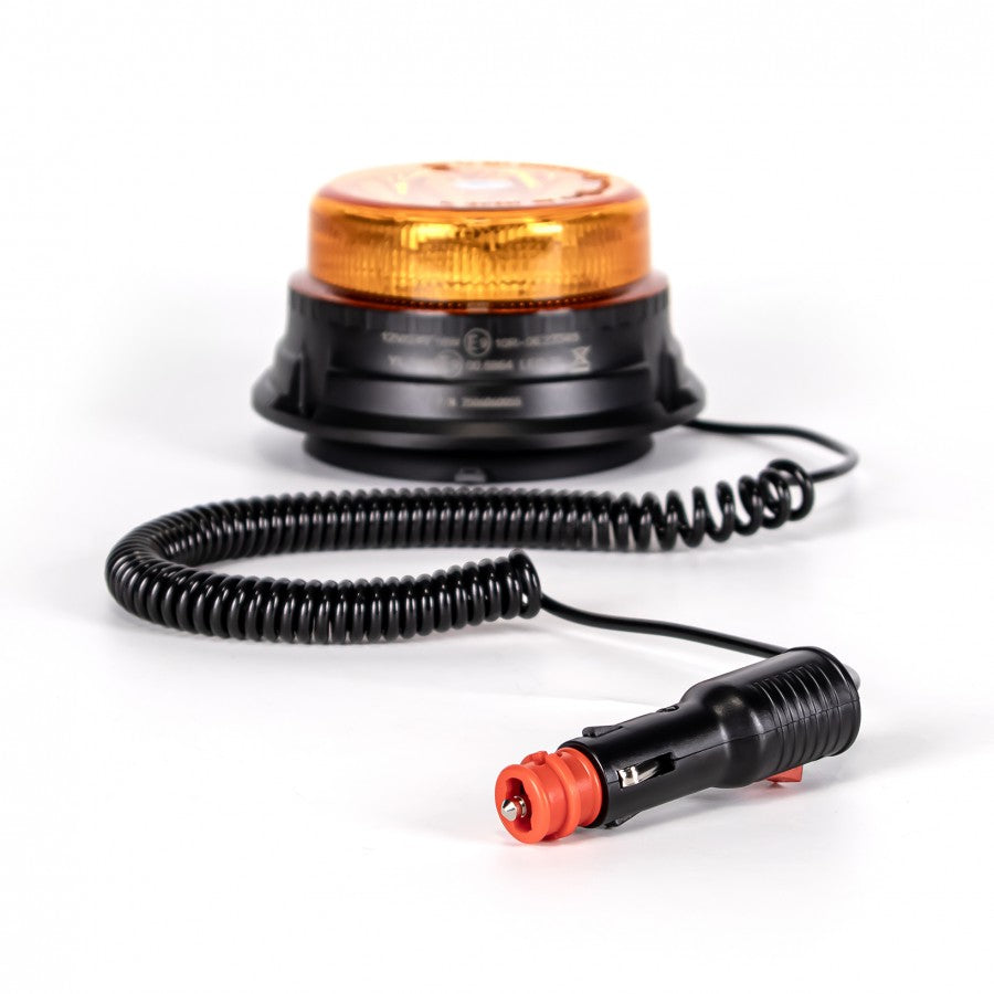 Truck LED ECE R65 LED Low Profile Flashing Beacon Amber - Magnetic Mount