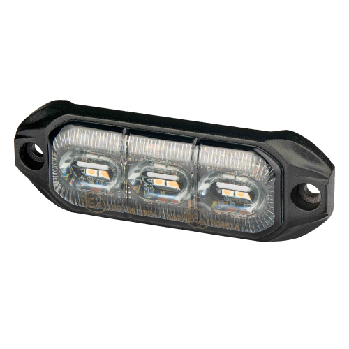 LAP BLED3 Ultra-Slim LED Amber Warning Light – 3 LED, ECE R65 Class II, 12/24V, IP69K