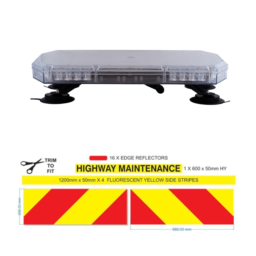 Chapter 8 Magnetic Car Kit with Reliance PRO™ 600mm ECE R65 LED Lightbar – Complete Professional Bundle