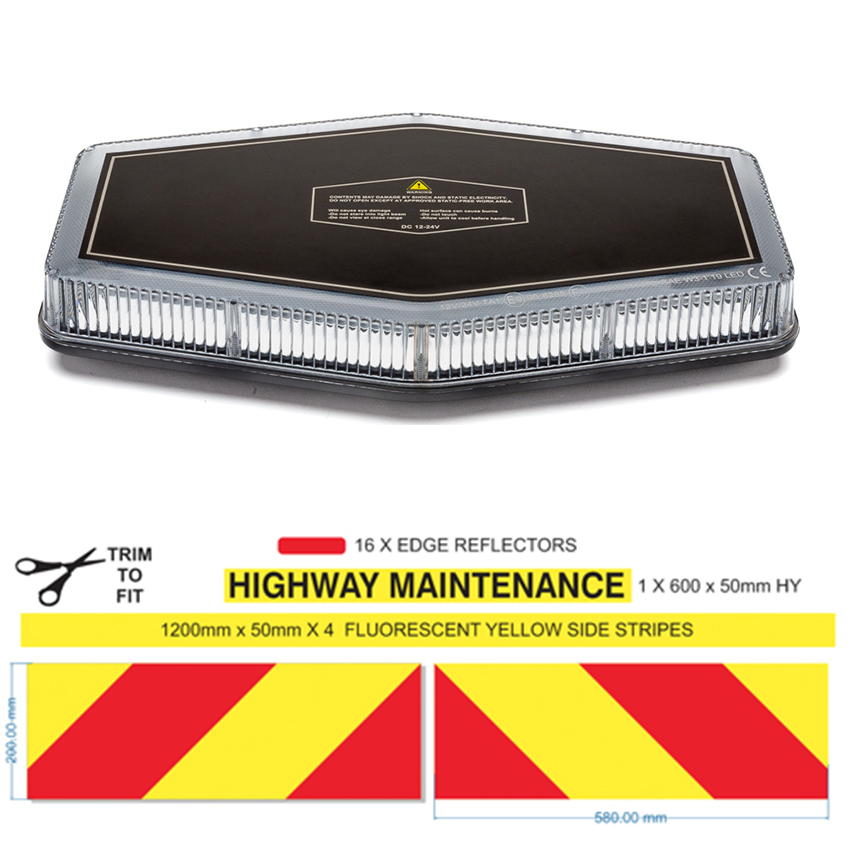 Magnetic Chapter 8 Chevron Kit with LED Diamond Mini Lightbar