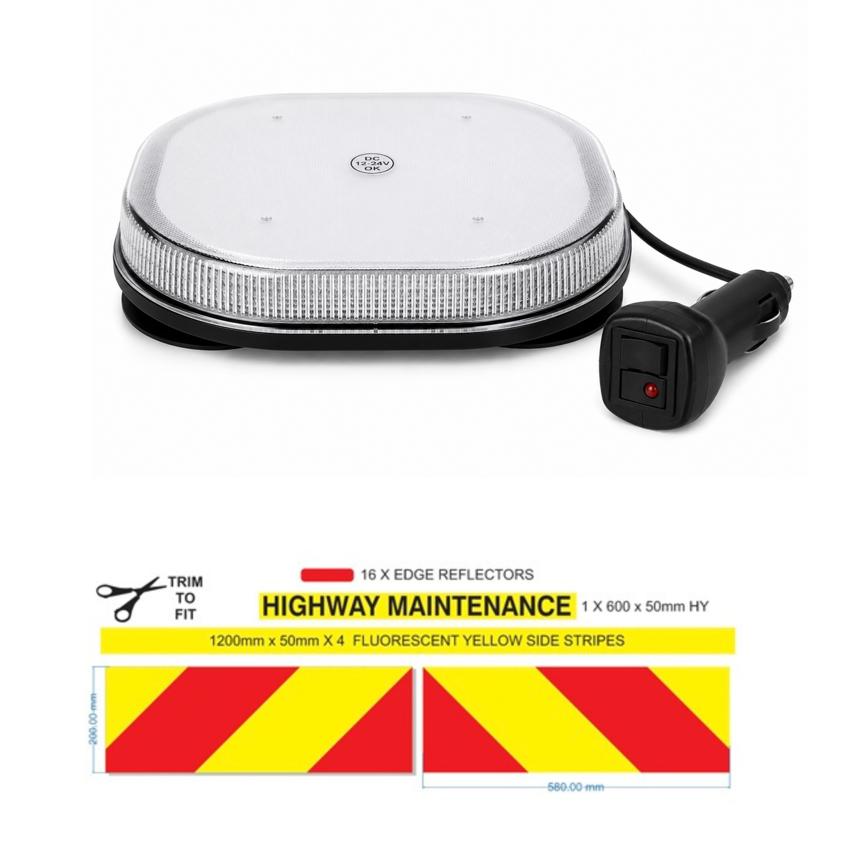 Chapter 8 Magnetic Vehicle Safety Kit with R65 Magnetic Mini Lightbar | Complete Package