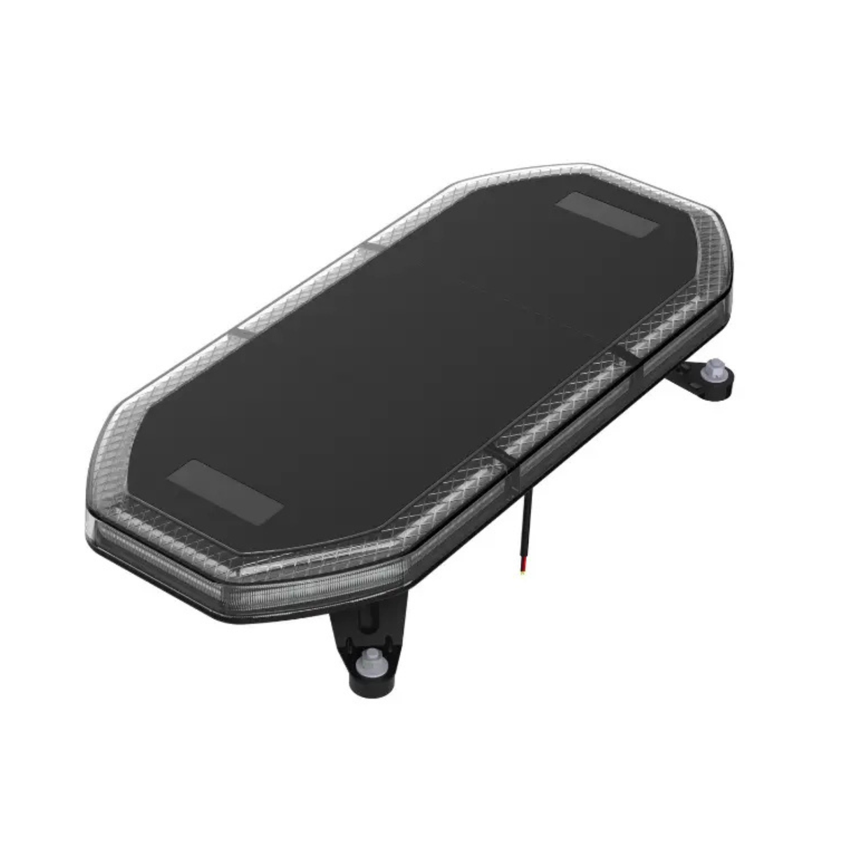APEX Black Top 600mm Low Profile LED Lightbar – ECE R65 Chapter 8 Amber Warning Beacon, 10–30V