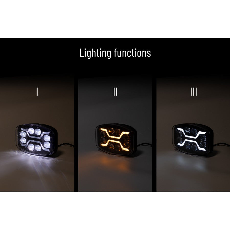 Truck LED X RANGE LED Driving Lamp with Position and Strobe Lamp - Oval