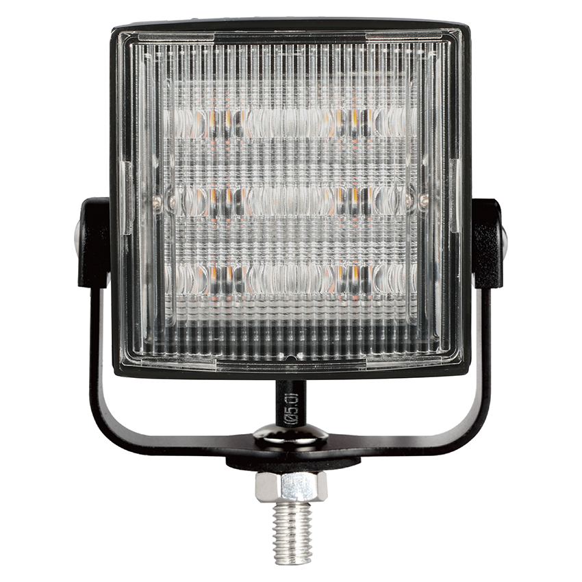 Square LED Strobe Light Head – R65 Approved 6 LED Warning Lamp with Bracket Mount