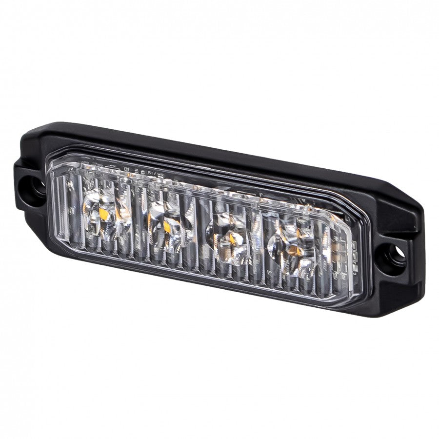 Truck LED 4 LED ECE R65 Warning Grill Strobe Lamp 12/24V - Amber