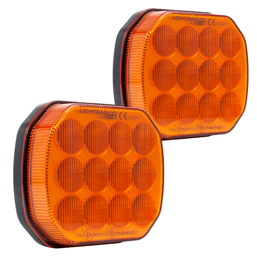 LBUK Wireless Magnetic Trailer Hazard Warning Strobe Light Set