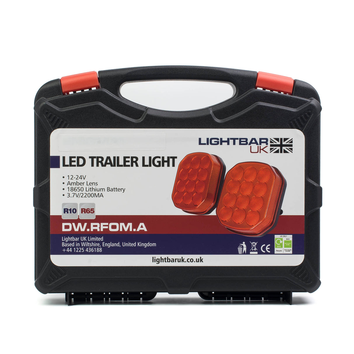 LBUK Wireless Magnetic Trailer Hazard Warning Strobe Light Set