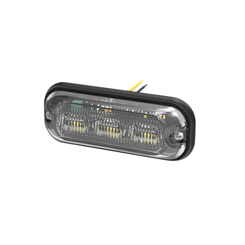 LAP HLED3A 3 LED Amber Warning Light Head – ECE R65 Class I, 12/24V, IP69K