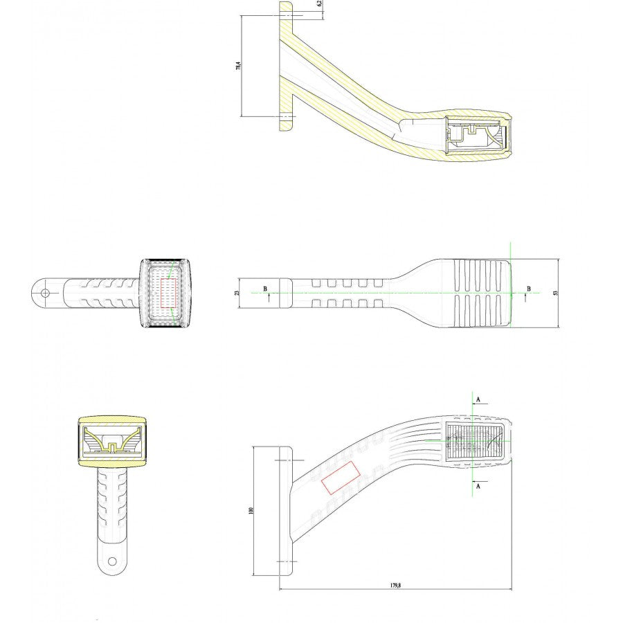 Truck LED L18 Series Flexible Rubber LED Stalk Trailer Marker Lamp