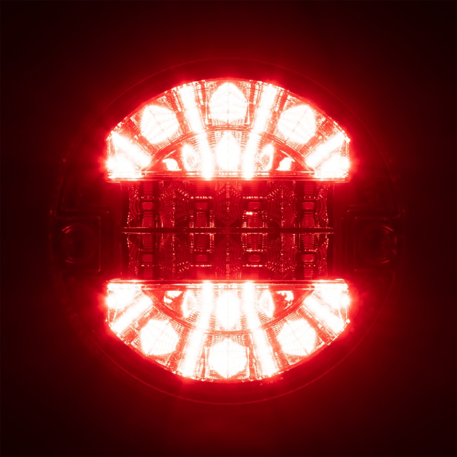 Truck LED 'Hamburger' LED Slim Line Rear Round Stop & Tail Lamp (9-33V)