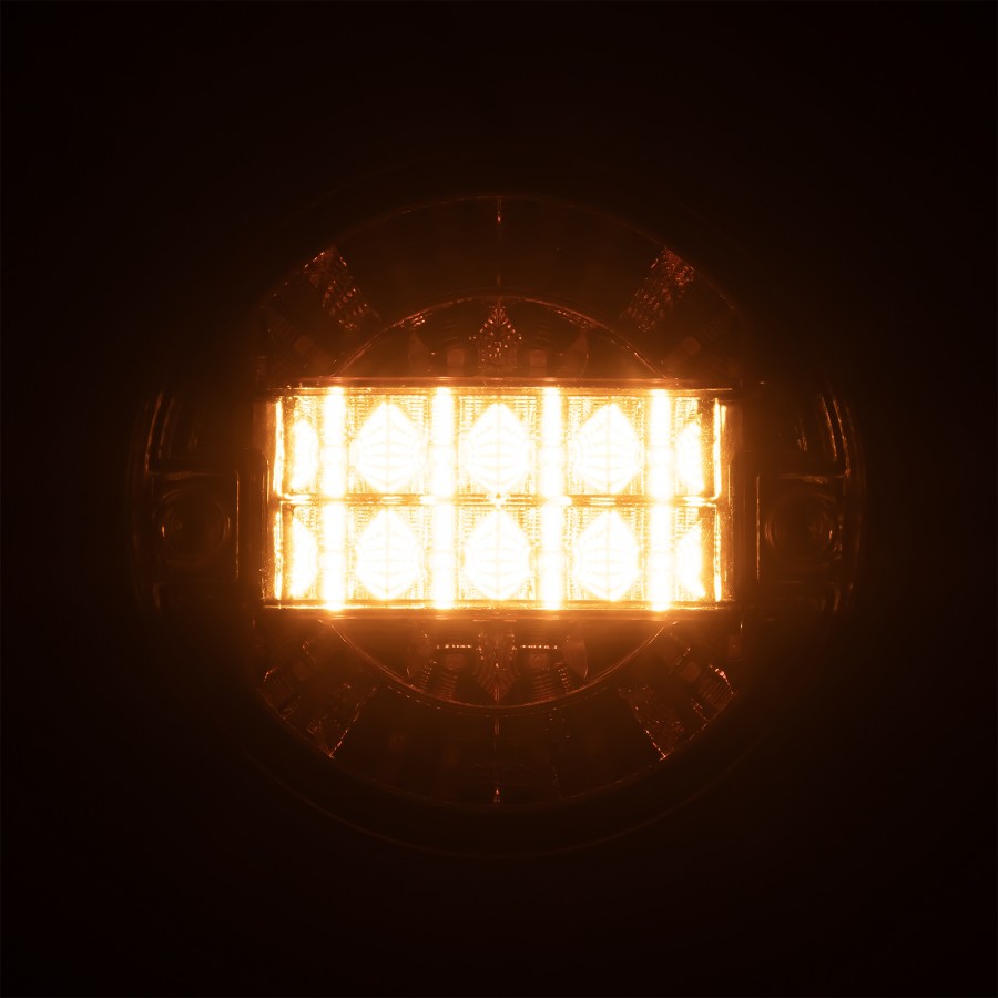 Truck LED 'Hamburger' LED Slim Line Rear Round Stop & Tail Lamp (9-33V)