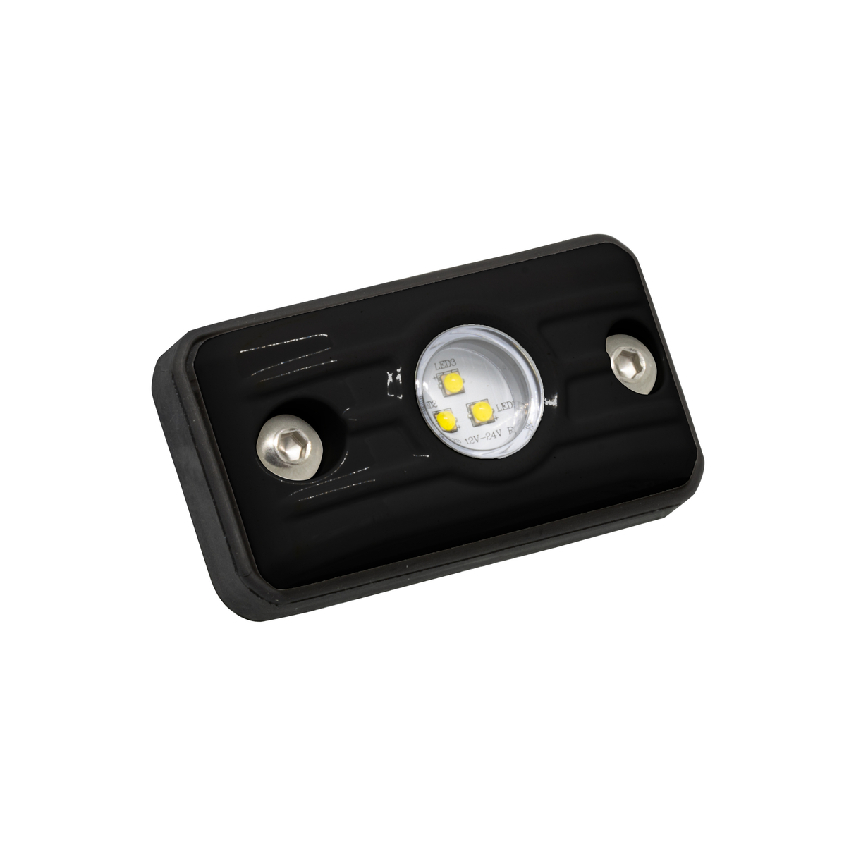 LAP Compact Low Profile LED Work Lamp – 1000 Lumen Flood Beam, Black Housing, 10–30V