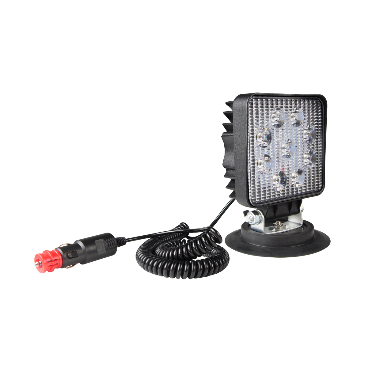 LAP Magnetic 27W Square LED Work Lamp – 1800 Lumen Flood Beam with Cigarette Plug, ECE R10 Approved, 10–30V