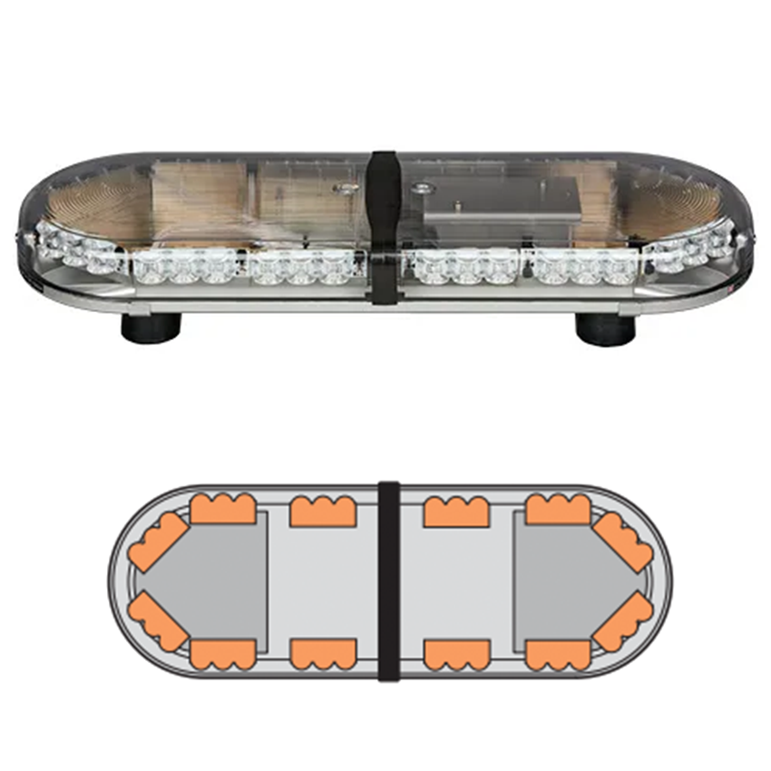 LAP Hurricane Titan (3 LED Series) ECE R65 2' / 0.61m LED Lightbar - Bolt Mount