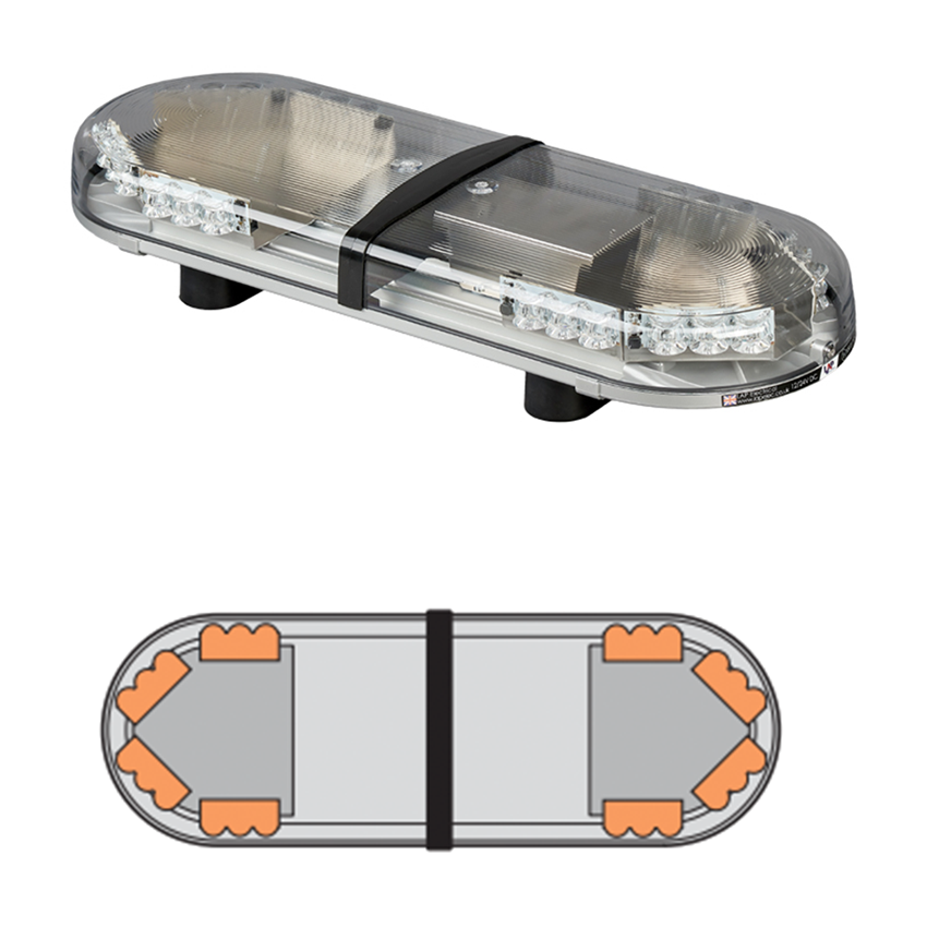 LAP Hurricane Titan (3 LED Series) ECE R65 2' / 0.61m LED Lightbar - Bolt Mount