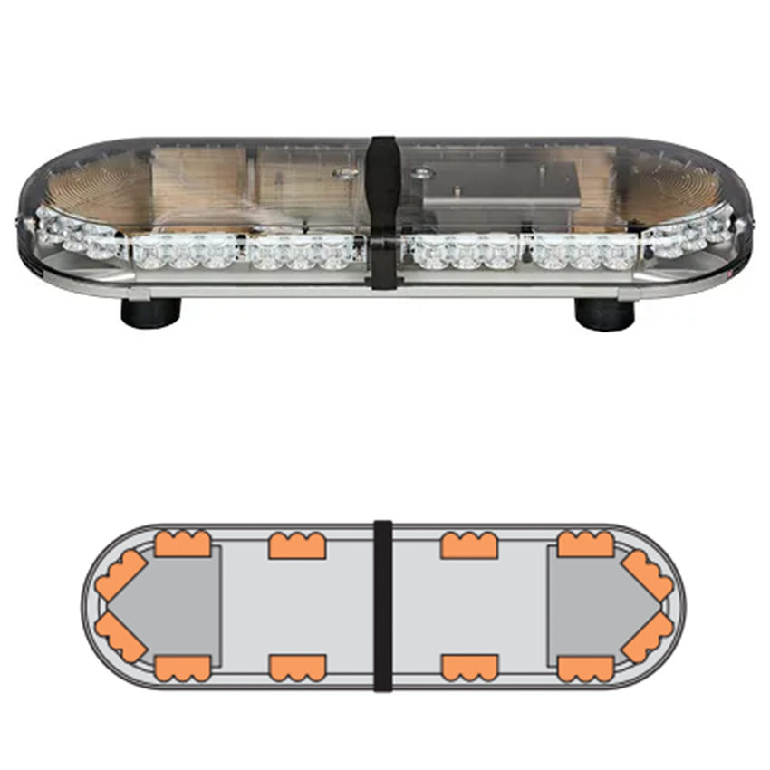 LAP Hurricane Titan (3 LED Series) ECE R65 2.5' / 762mm LED Lightbar - Bolt Mount
