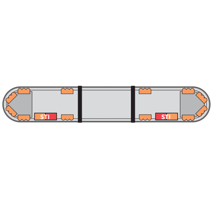 LAP Hurricane Titan (3 LED Series) ECE R65 4' / 1220mm LED Lightbar - Bolt Mount