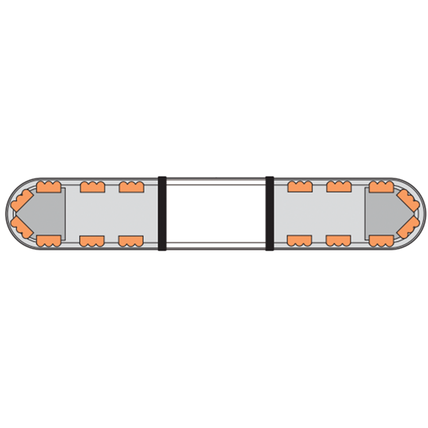 LAP Hurricane Titan (3 LED Series) ECE R65 4' / 1220mm LED Lightbar - Bolt Mount