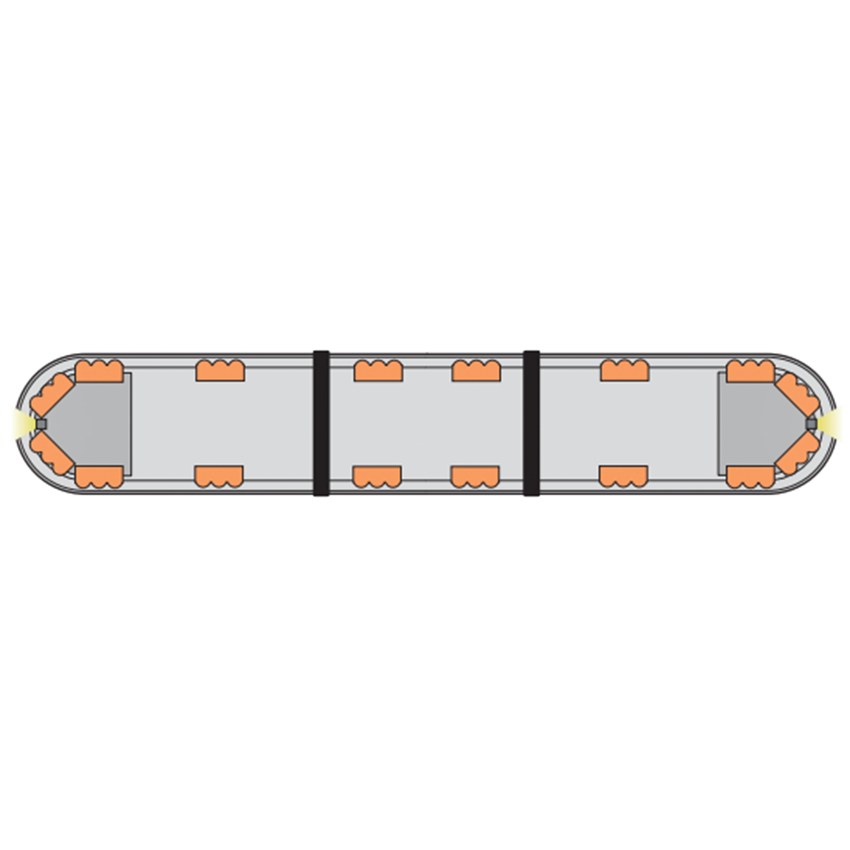 LAP Hurricane Titan (3 LED Series) ECE R65 4' / 1220mm LED Lightbar - Bolt Mount