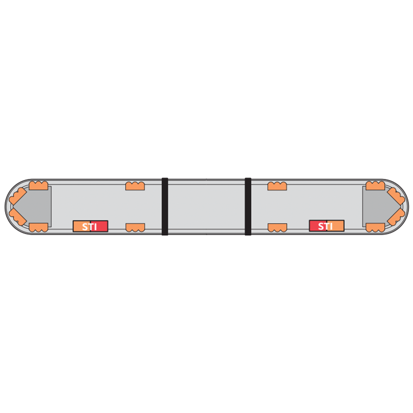LAP Hurricane Titan (3 LED Series) ECE R65 5' / 1524mm LED Lightbar - Bolt Mount