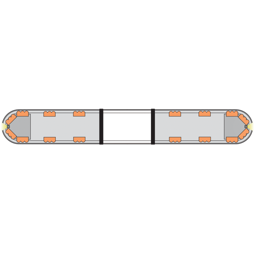 LAP Hurricane Titan (3 LED Series) ECE R65 5' / 1524mm LED Lightbar - Bolt Mount