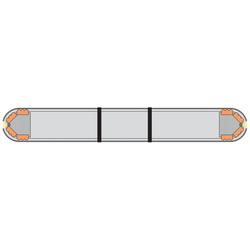 LAP Hurricane Titan (3 LED Series) ECE R65 5' / 1524mm LED Lightbar - Bolt Mount
