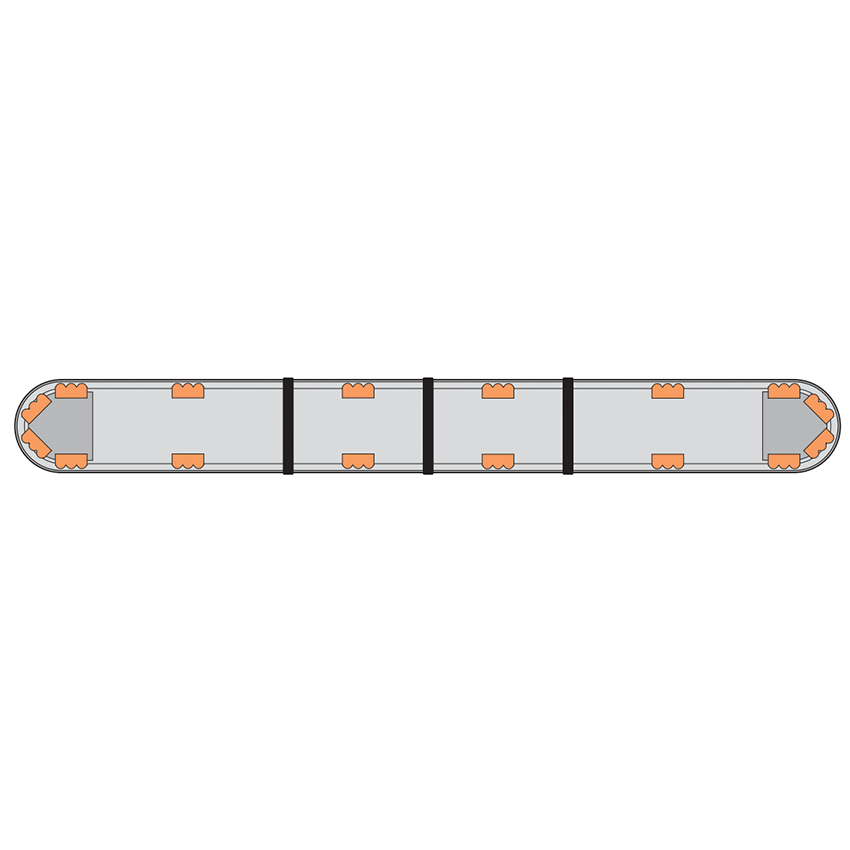 LAP Hurricane Titan (3 LED Series) ECE R65 6' / 1828mm LED Lightbar - Bolt Mount