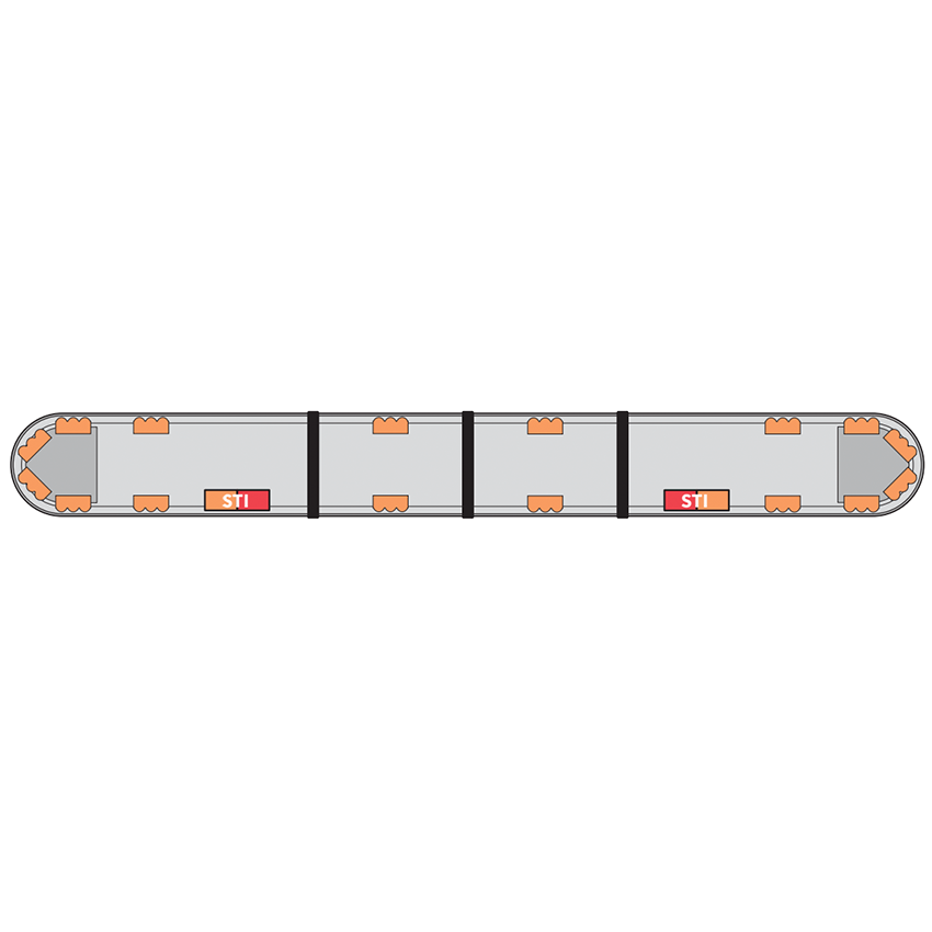 LAP Hurricane Titan (3 LED Series) ECE R65 6' / 1828mm LED Lightbar - Bolt Mount