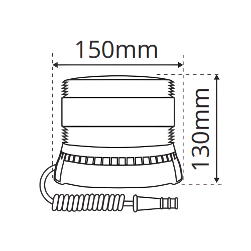 LAP LFB Magnetic LED Fresnel Beacon – ECE R65, 12/24V, IP69K