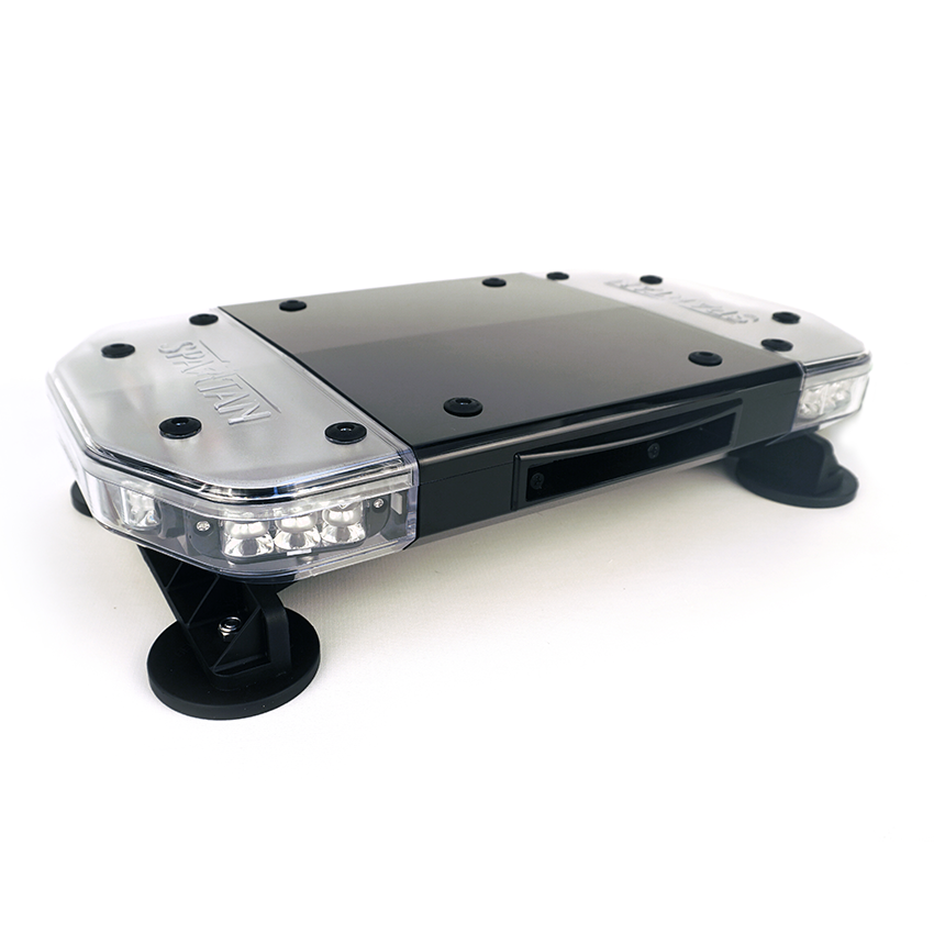 Redtronic SpartanX 24 LED R65 Magnetic Lightbar with Integrated Siren (Blue with Clear Lens)