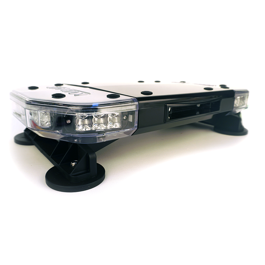 Redtronic SpartanX 24 LED R65 Magnetic Lightbar with Integrated Siren (Blue with Clear Lens)