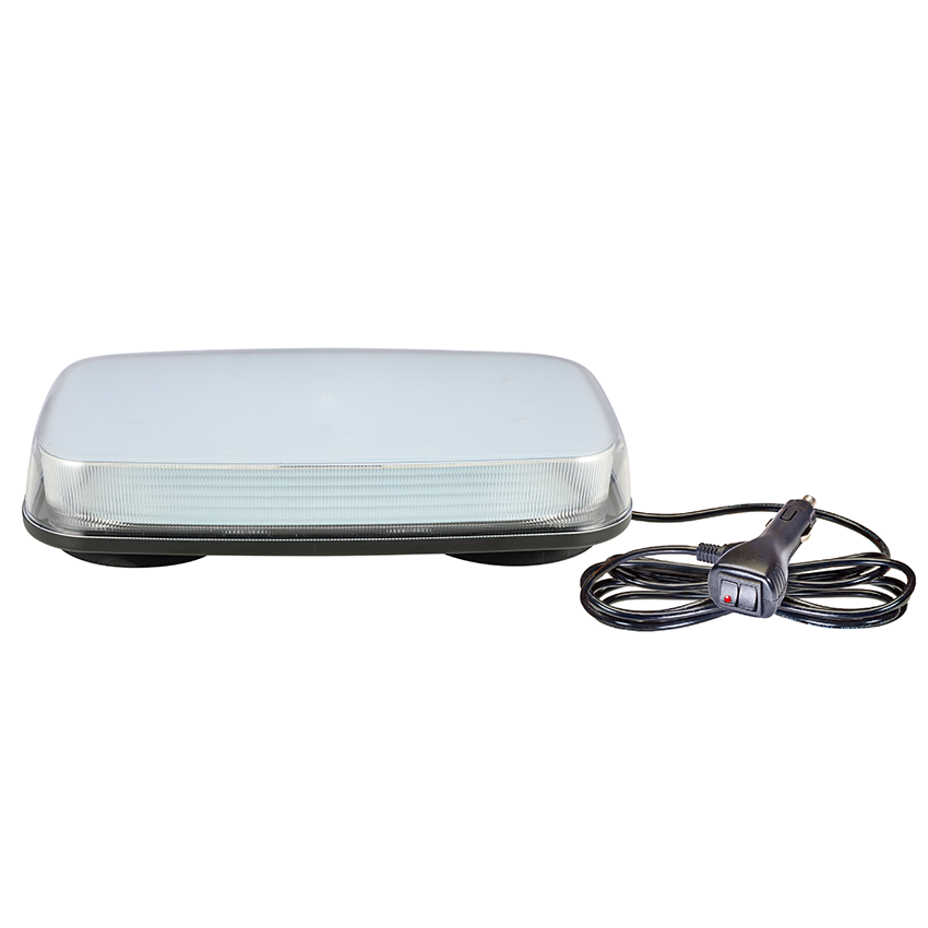 114 Series Mini LED Lightbar – R65 Approved Amber Warning Light with Magnetic Mount - 12/24V